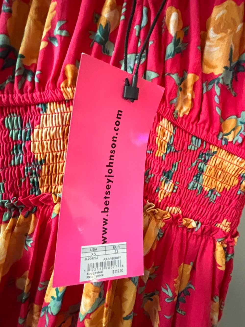 NWT Betsey Johnson Maxi Dress Floral Size XS Coquette Feminine - Picture 7 of 10